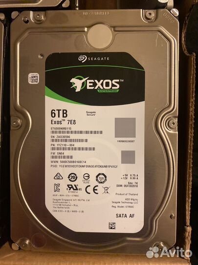 Жесткий диск seagate exos 6тб