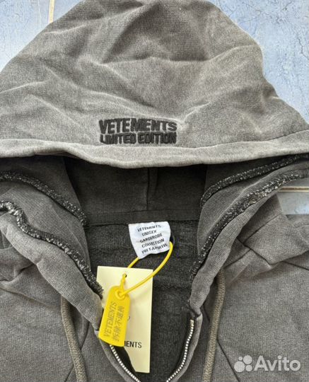 В наличии vetements deconstructed zip hoodie