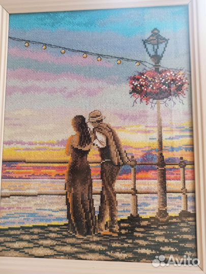 Картина вышитая крестиком ручная работа