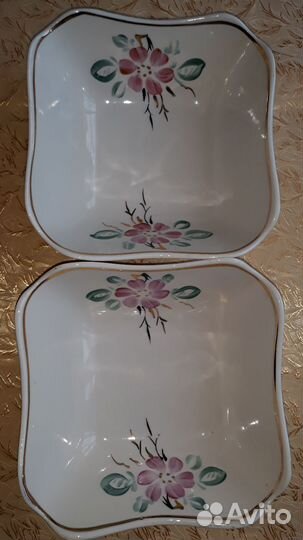 Салатник фарфоровый СССР 1960 годы Вербилки