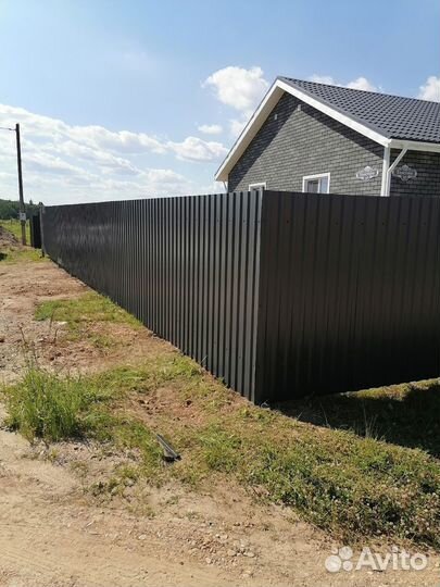 Монтаж забора