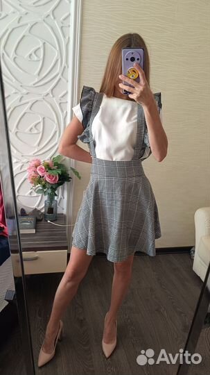 Сарафан юбка Shein серая 48 L