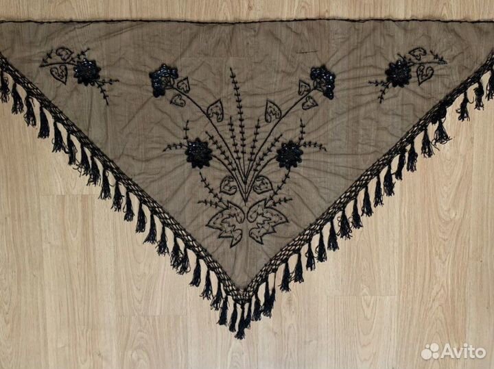 Косынка бисер с пайетками