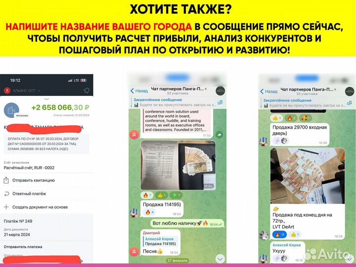 Франшиза строительный магазин, доход 360 тр/мес