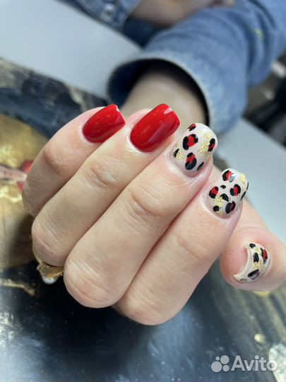 Маникюр наращивание педикюр гель