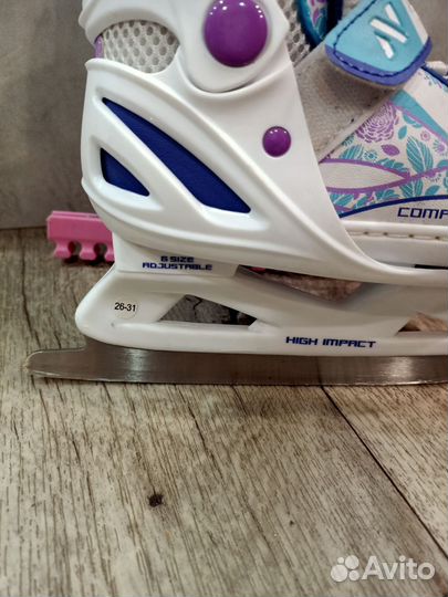 Коньки для девочки раздвижные 26-31