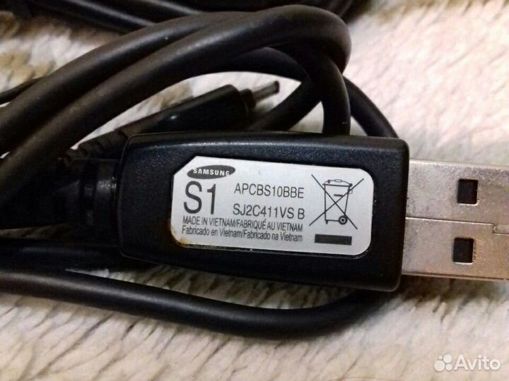 Шнур зарядки Samsung (плоская)