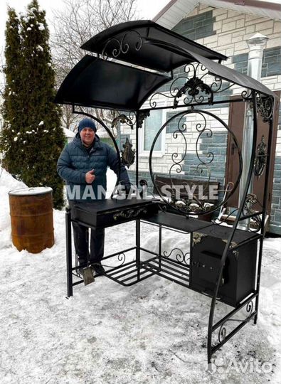 Мангал с крышей