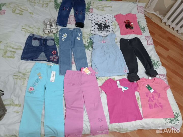 Вещи пакетом на девочку, рост 116