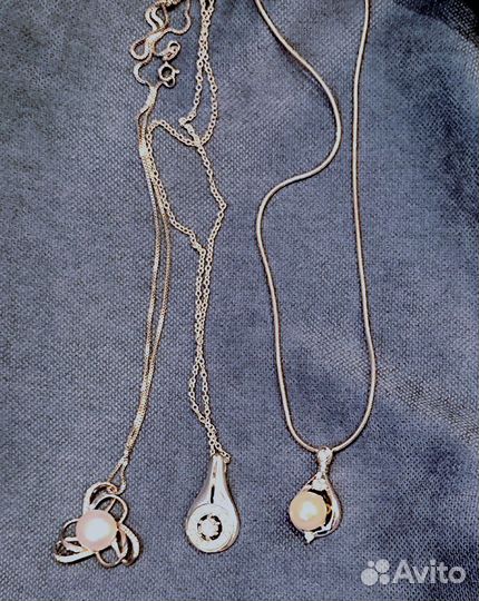 Серебряная цепочка с кулоном