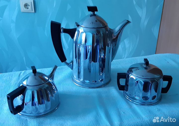 Чайник, кофейник, сахарница металлические
