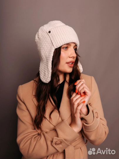 Шапка ушанка на флисе