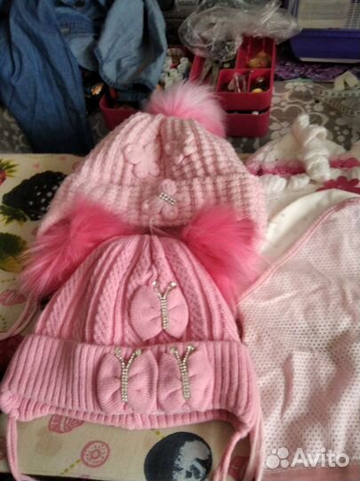 Шапочки, панамки на девочку с года до 3 лет