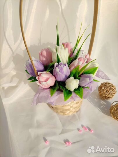 Тюльпаны из мыла ручной работы