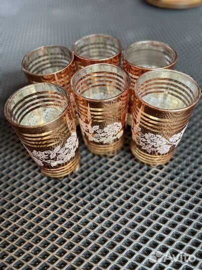 Стаканы с позолотой Богемия СССР