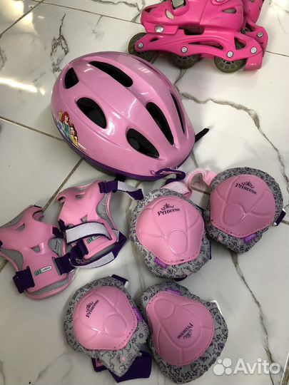 Шлем и защита для роликов для девочки