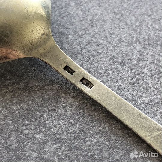 Серебряная чайная ложка 875 пробы с Эмалью