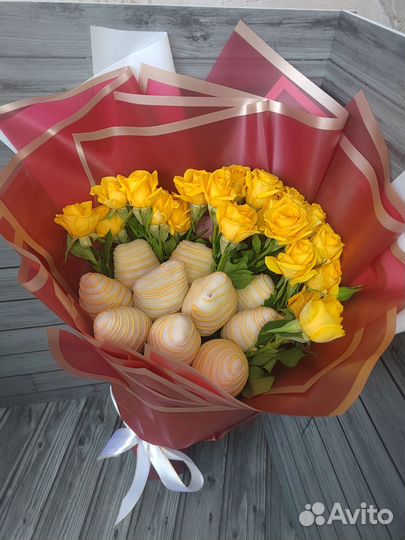 Букет из клубники в шоколаде