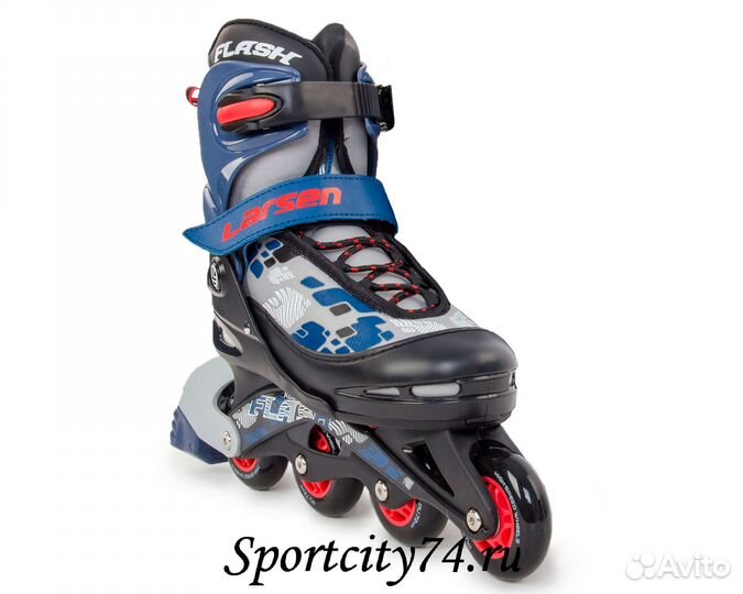Роликовые коньки раздвижные Larsen Flash Blue (26