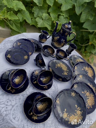 Старинный чайный сервиз, echt cobalt, Германия