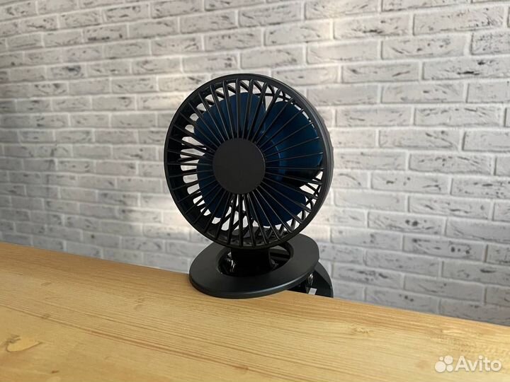 Вентилятор-зажим настольный USB с аккумулятором