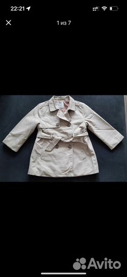 Плащ для девочки Zara 92