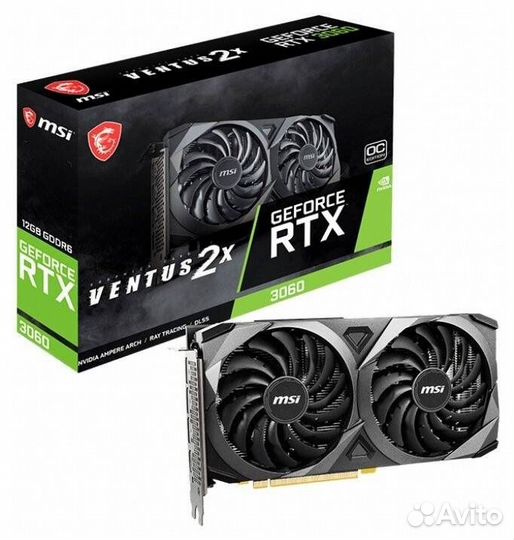 Видеокарта MSI (RTX 3060 ventus 2X 12G OC) GeForce