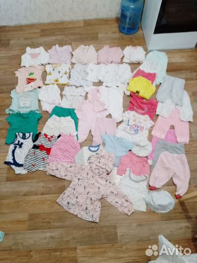 Детские вещи пакетом от 0 до года для девочки
