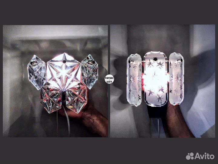 Светильник настенный бра хрусталь СССР 70-е гг