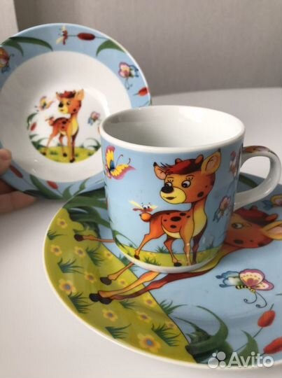 Детская посуда новая Олененок бэмби bamby