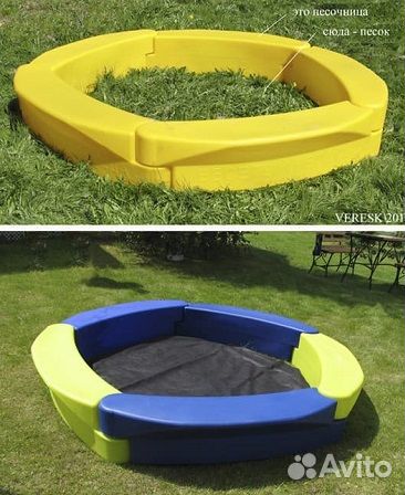 Песочница модульная из четырех элементов