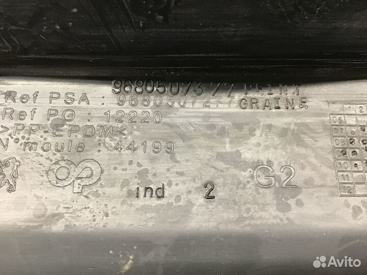 Накладка переднего бампера левая Peugeot 308 I 200