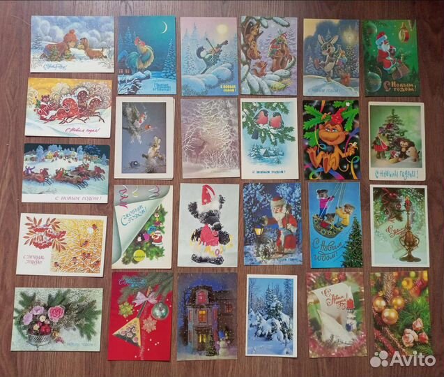 Новогодние открытки СССР. Набор