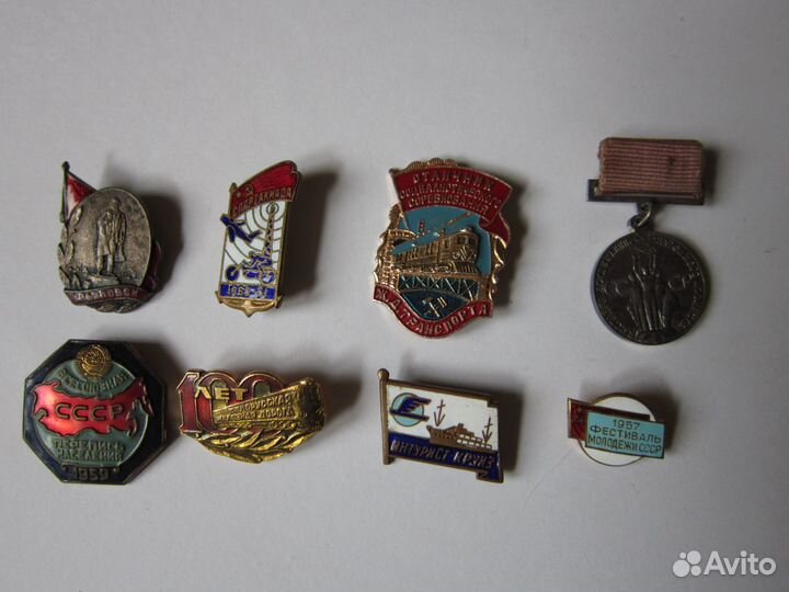 Знаки, значки СССР, тяж мет., Эмаль, ранние