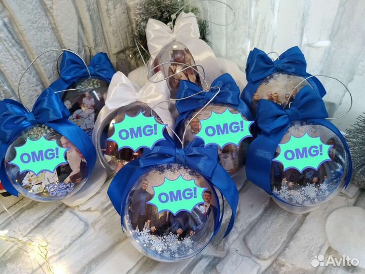 Ручная работа шары с фото новый год