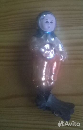 Елочные игрушки СССР Мальчик с погремушкой