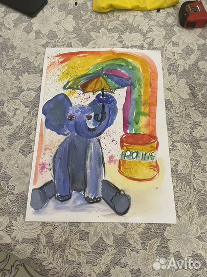 Картина акварель, гуашь