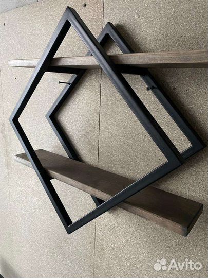 Полка настенная ромб