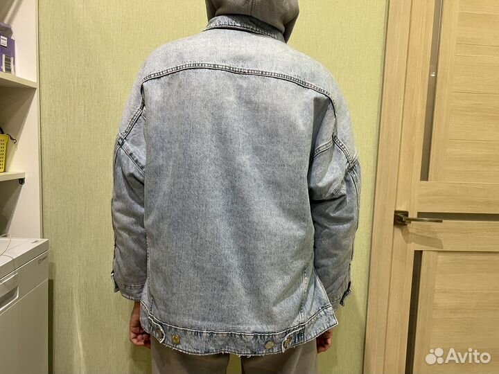 Джинсовая куртка ветровка Zara утепленная