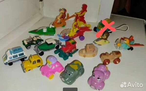 Игрушки-транспорт 90х из киндер-сюрпризов