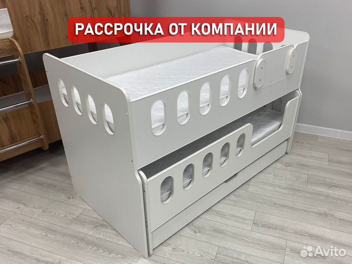 Двухъярусная выкатная кровать