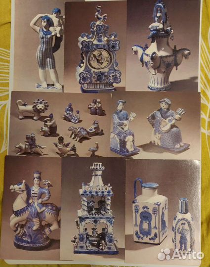 Открытки Гжель Набор