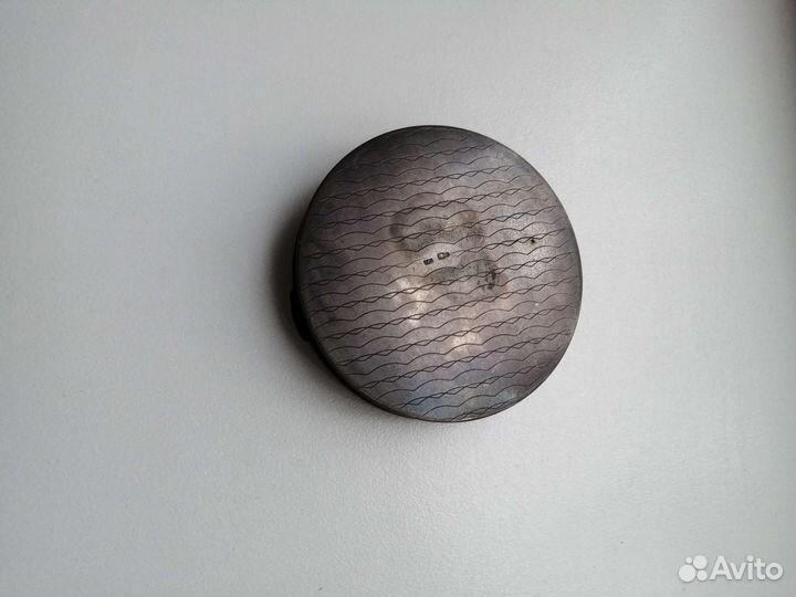 Пудреница серебро 875 пробы