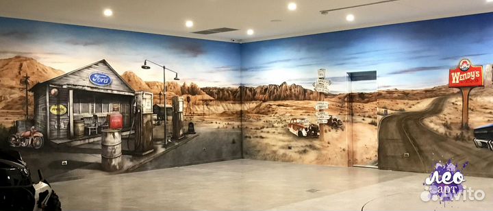 Роспись стен, аэрография, граффити