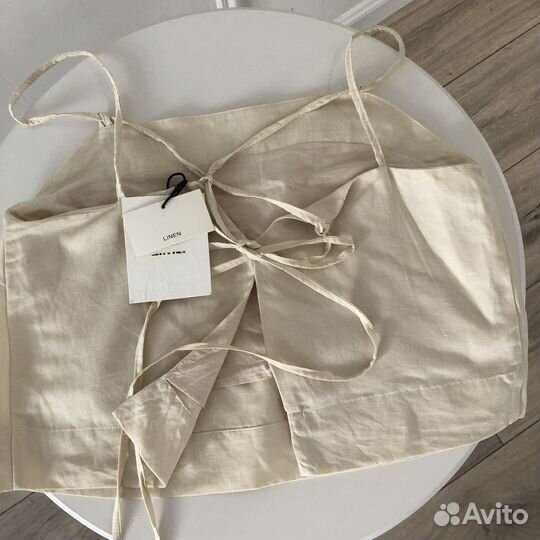 Топ лен льняной Lime XS новый