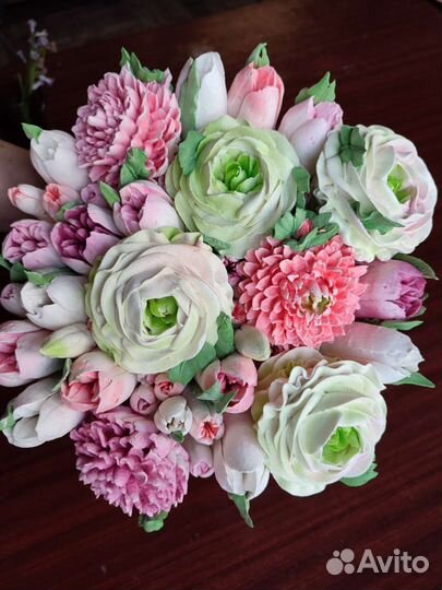 Цветы из зефира