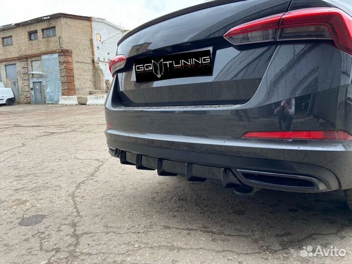 Диффузор Skoda rapid 2020 не крашеный