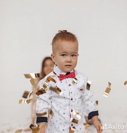 Рубашка с бабочкой 92-98