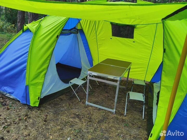 Палатка 2х комнатная 4 места