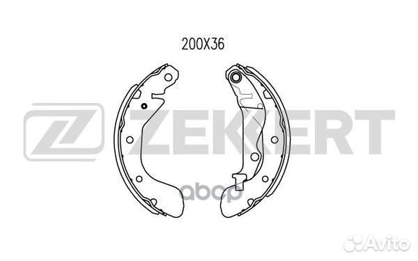 Колодки торм. бараб. задн. Chevrolet Aveo (T200